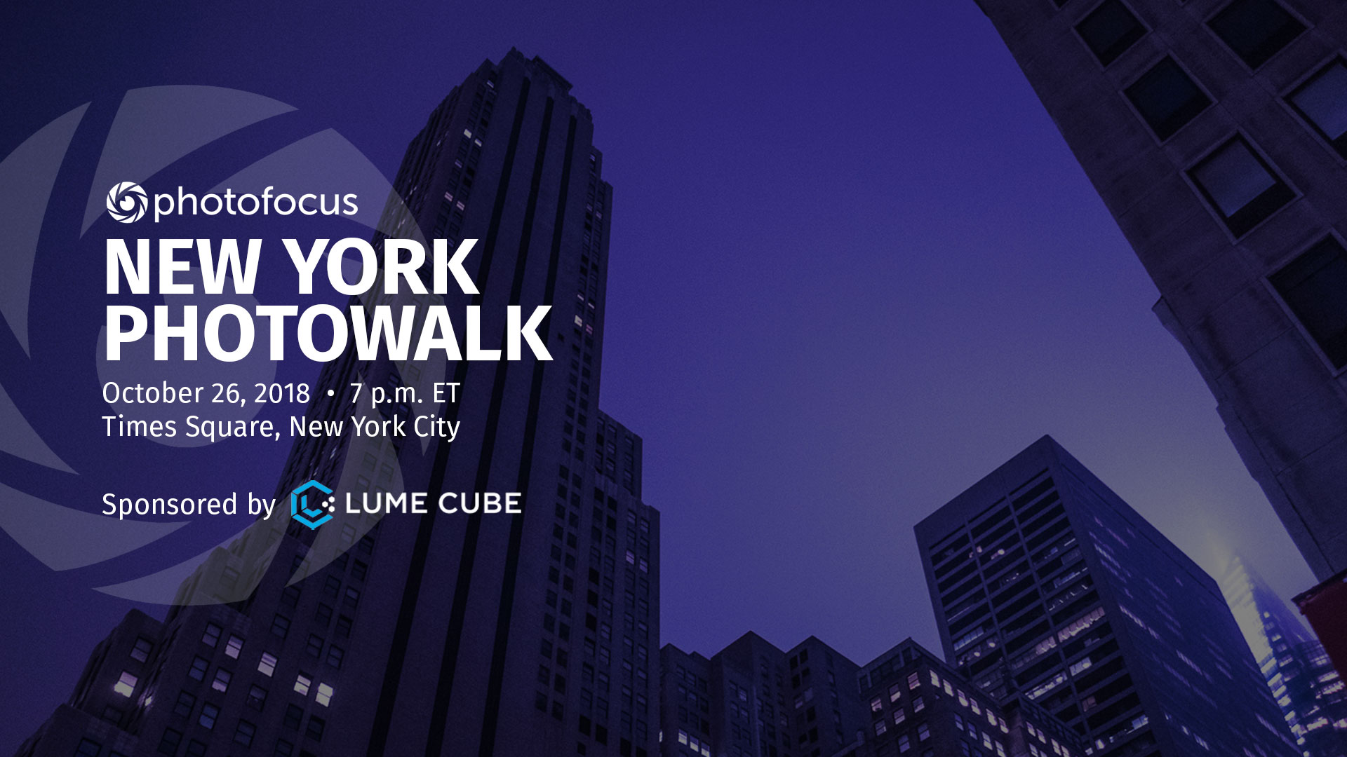 October 26: Join Photofocus and Lume Cube for a New York City photowalk October 26: Join Photofocus and Lume Cube for a New York City photowalk