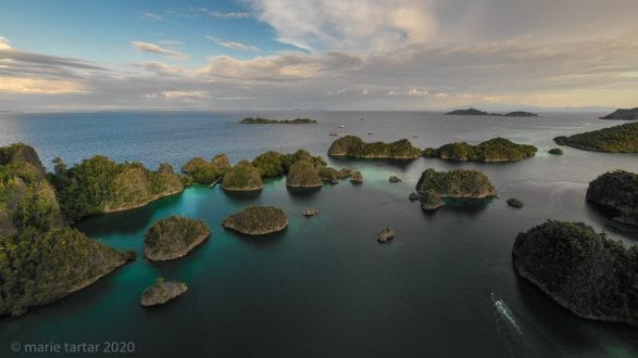 202002_Martar_RajaAmpat_aerial_16X9redo aerial view of Indonesian archipelago in Raja Ampat