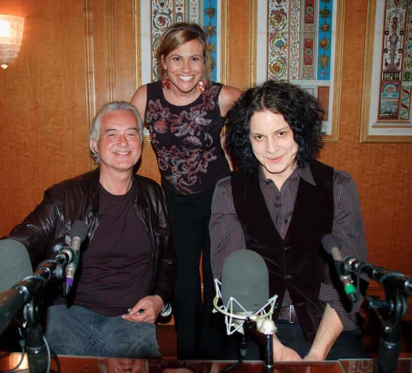 Jimmy Page, Christal Smith, and Jack White.