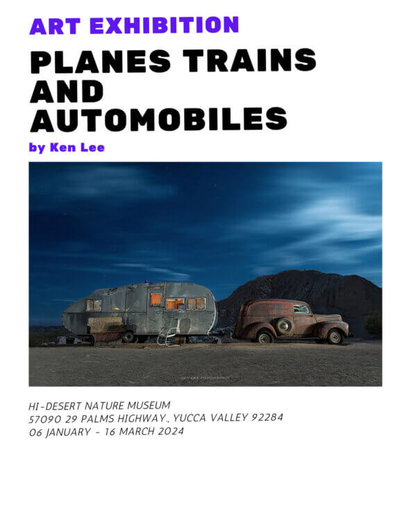 Abandoned Planes Trains and Automobiles Museum Exhibit, Hi-Desert Nature Museum, Yucca Valley, CA 2024.