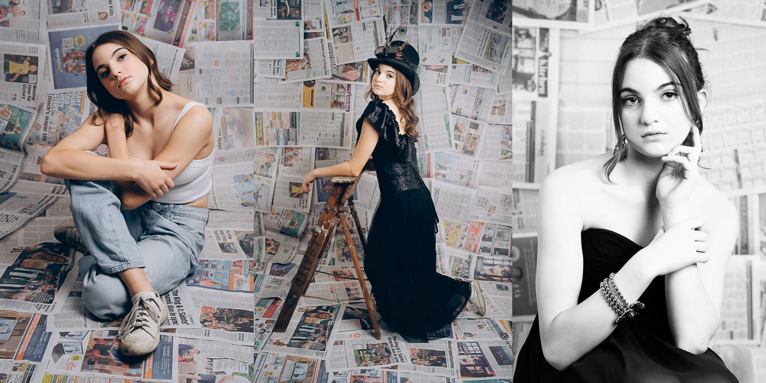 Creating three different looks with the same background